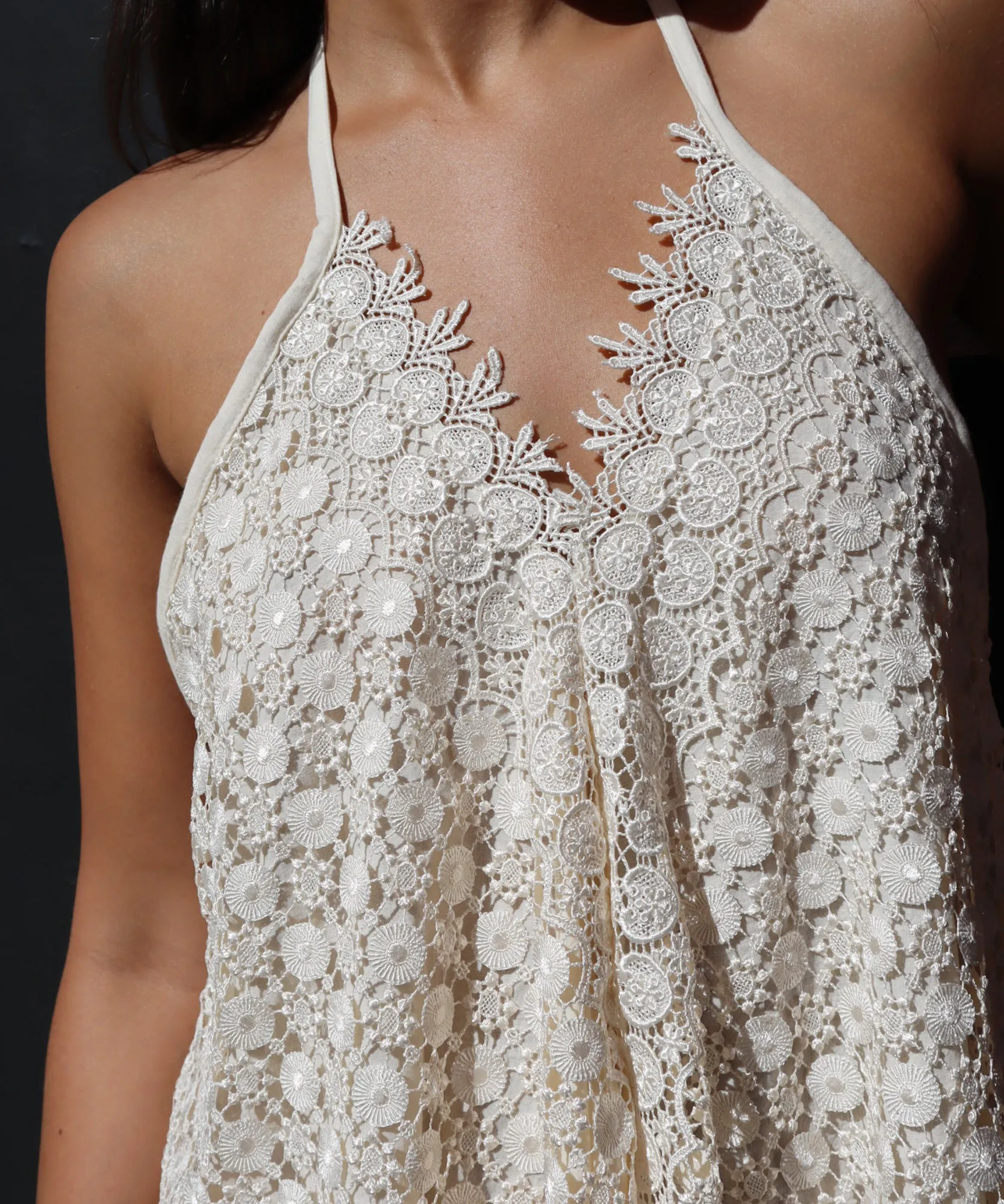 MESH MOMENT DRESS, CREAM
