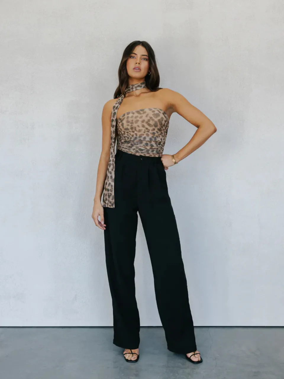 Mesh Tops Print Halter