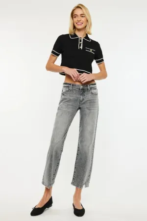 Mid Rise Cropped Straight