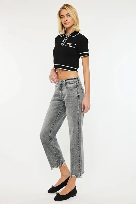 Mid Rise Cropped Straight