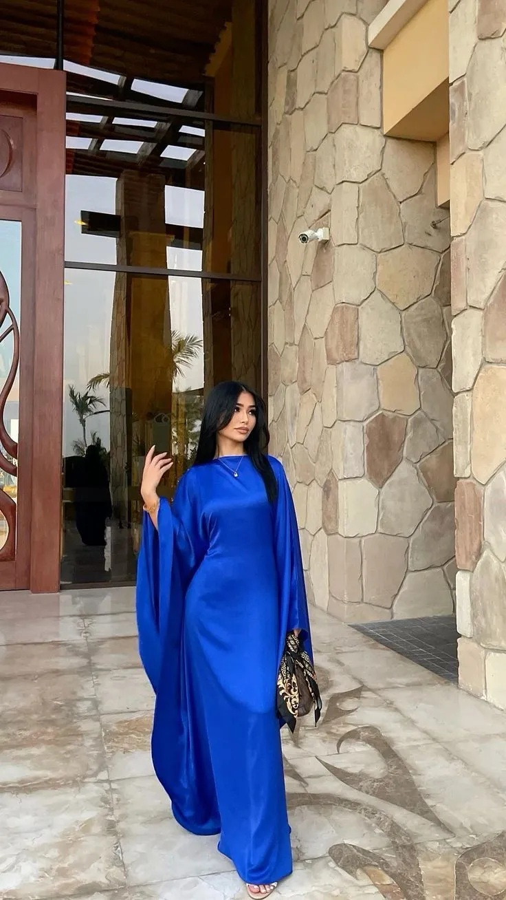 Modest Long Sleeves Sheath Long Formal Party Dress Muslim Abaya Dress, DP4997