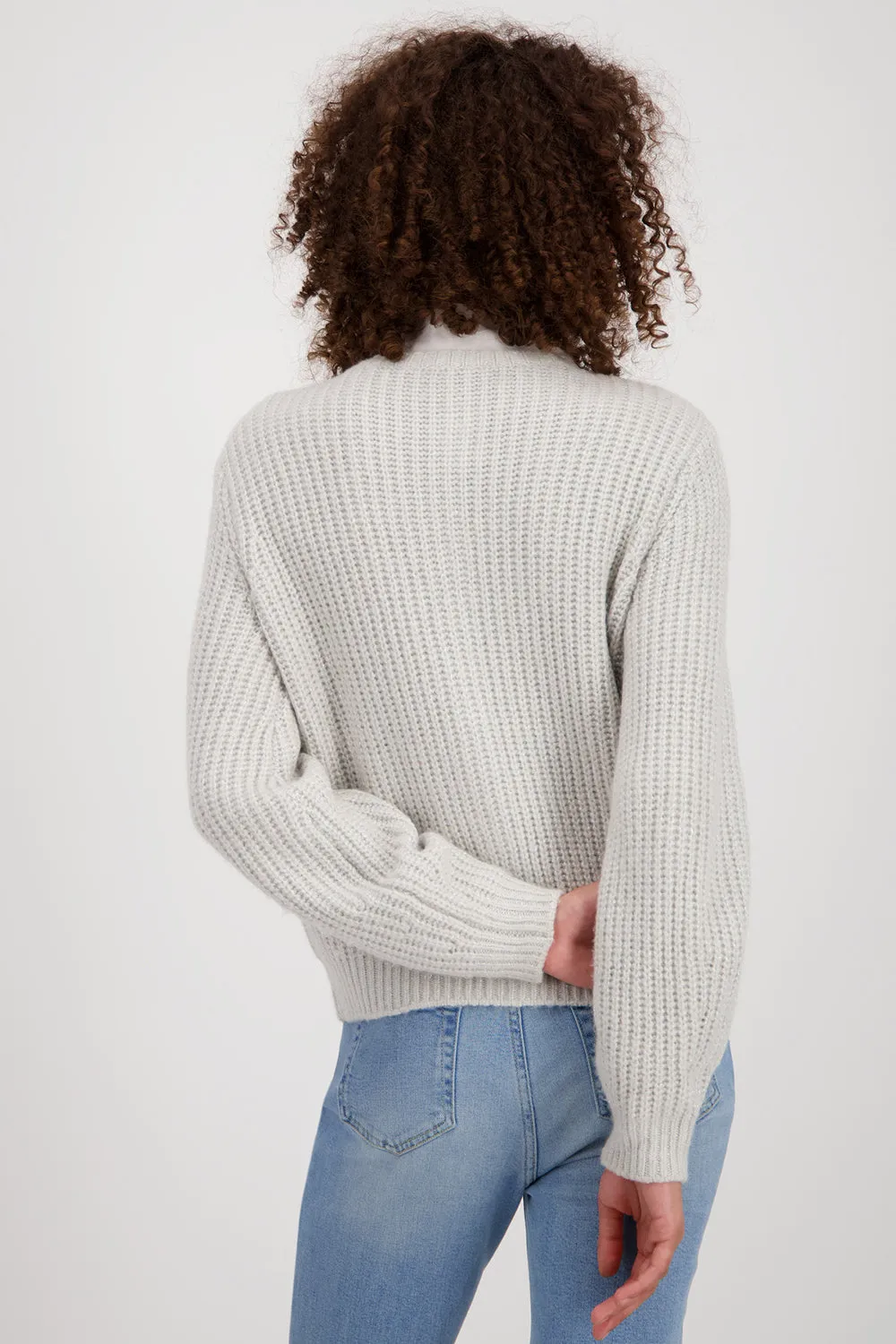 Monari Knitted Jacket with Sequin Detail 807444