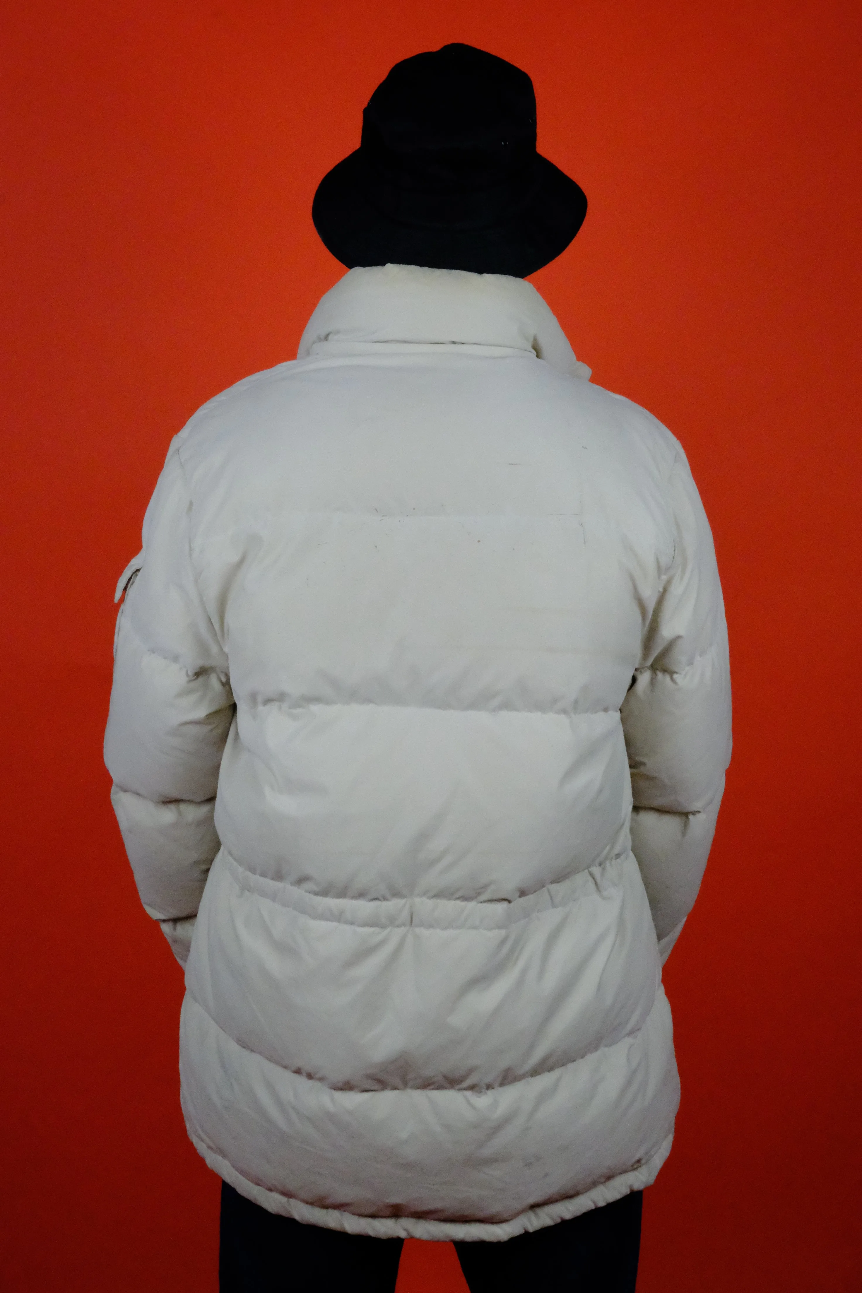 Moncler Down Jacket Long in Off White