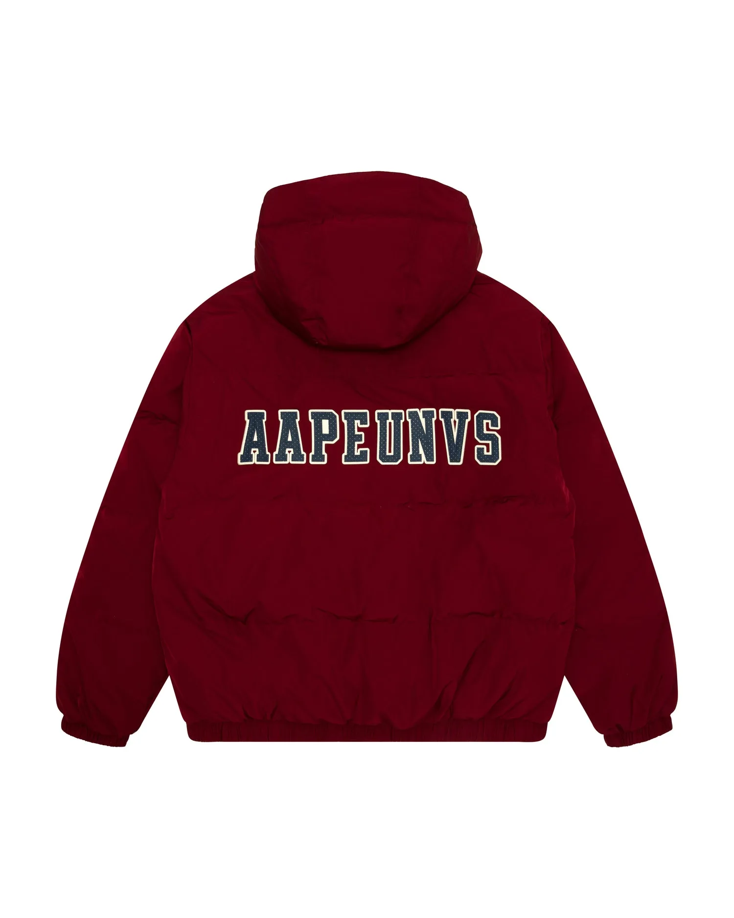 Moonface logo hooded down jacket