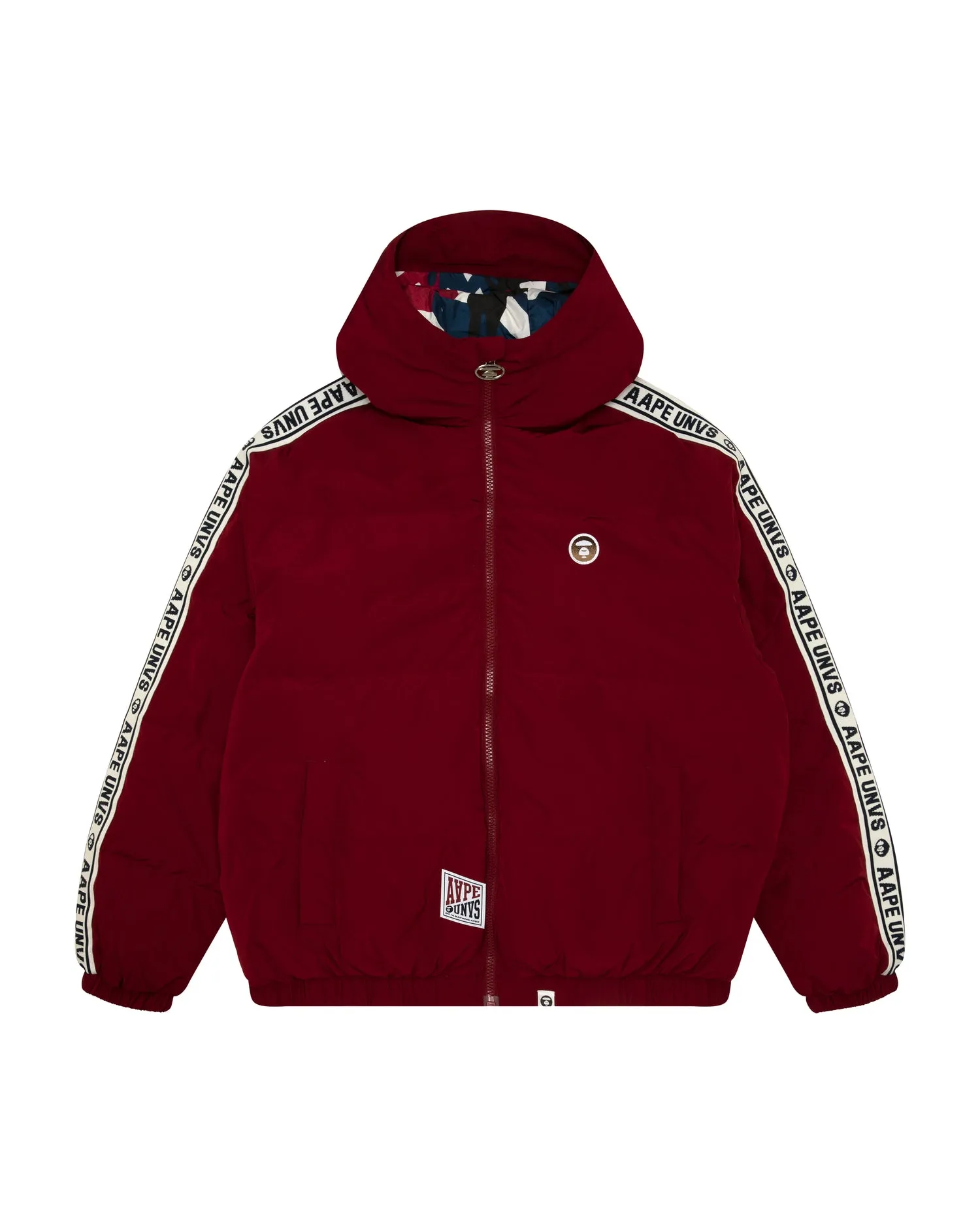 Moonface logo hooded down jacket