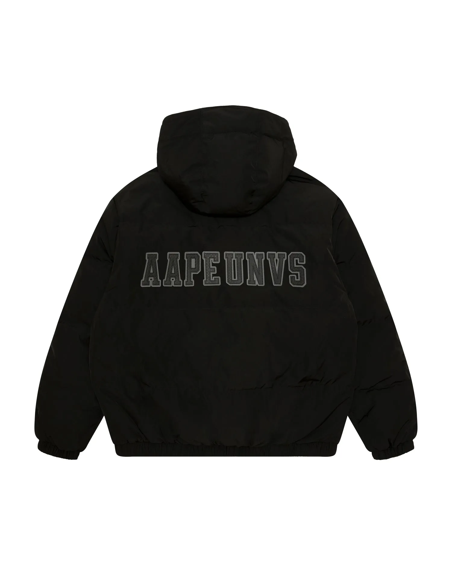 Moonface logo hooded down jacket
