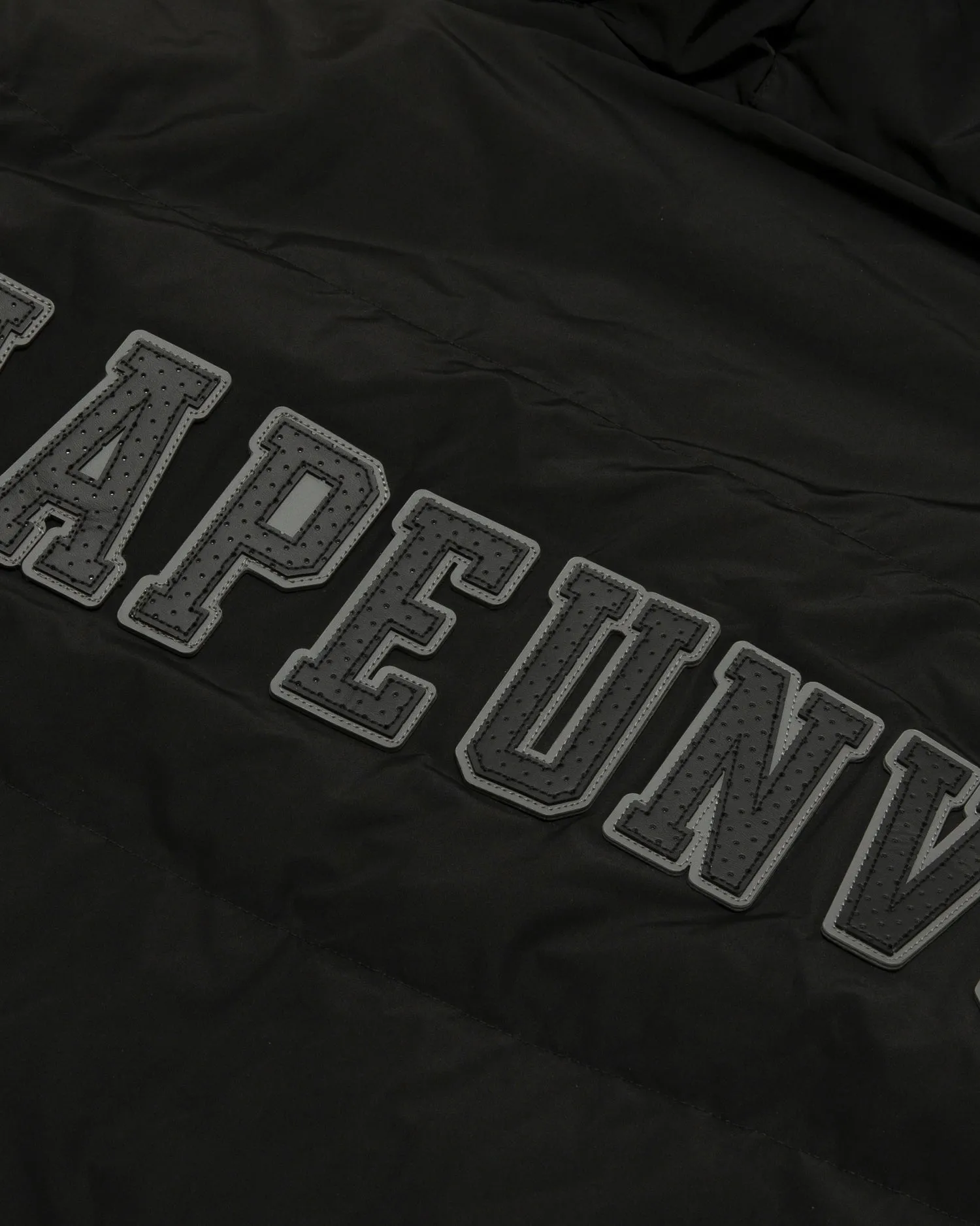 Moonface logo hooded down jacket