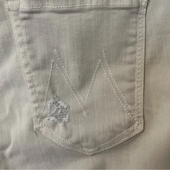 MOTHER The Looker Distressed Crop Jeans in Sexy Just Walked In Blush 26 high