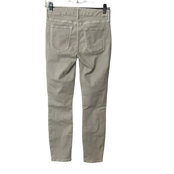 MOTHER The Looker Distressed Crop Jeans in Sexy Just Walked In Blush 26 high
