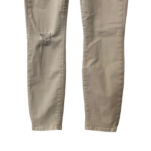 MOTHER The Looker Distressed Crop Jeans in Sexy Just Walked In Blush 26 high