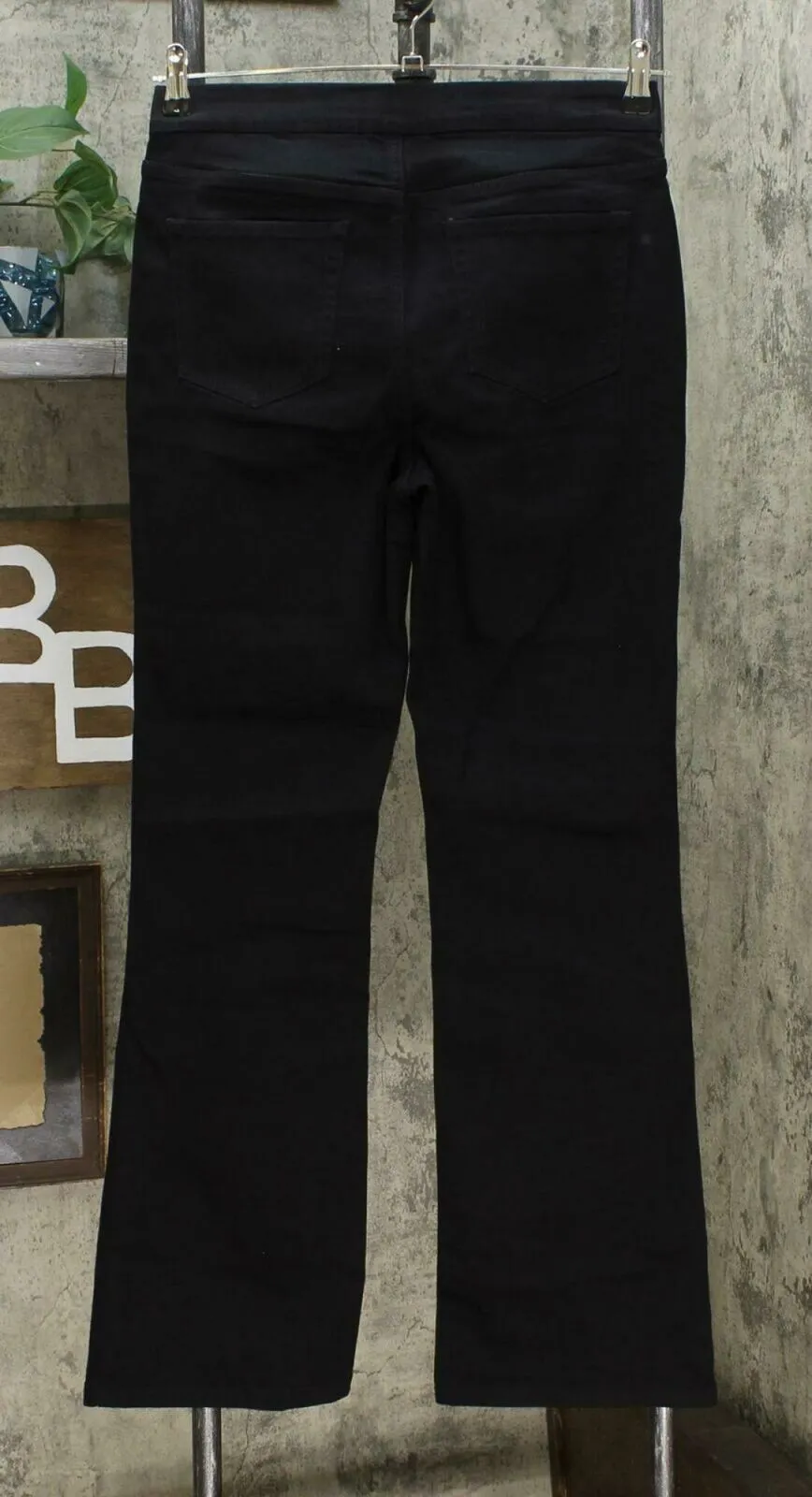 MOTTO Women's Stretch Denim Bootcut Pull On Jeans Black 10