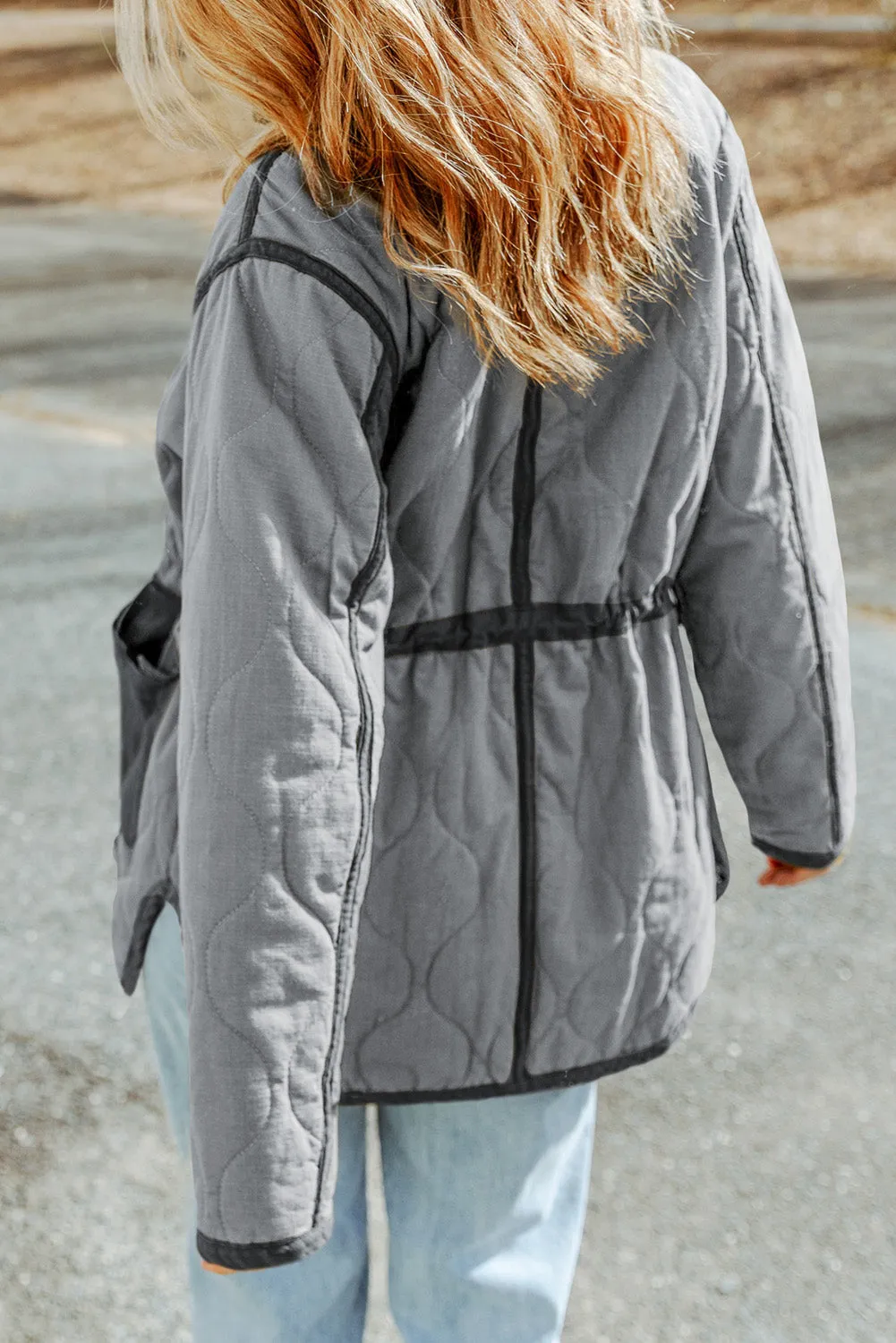Myra Drawstring Waist Zip-Up Jacket