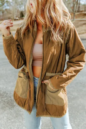 Myra Drawstring Waist Zip-Up Jacket