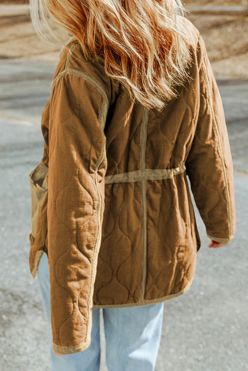 Myra Drawstring Waist Zip-Up Jacket
