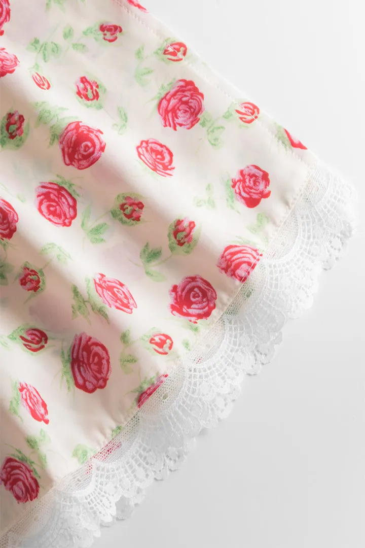 Nanna Oversized Dress - White floral