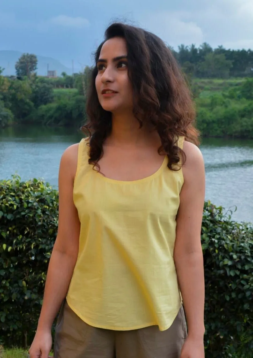 Naples - Organic Cotton Yellow Tank Top