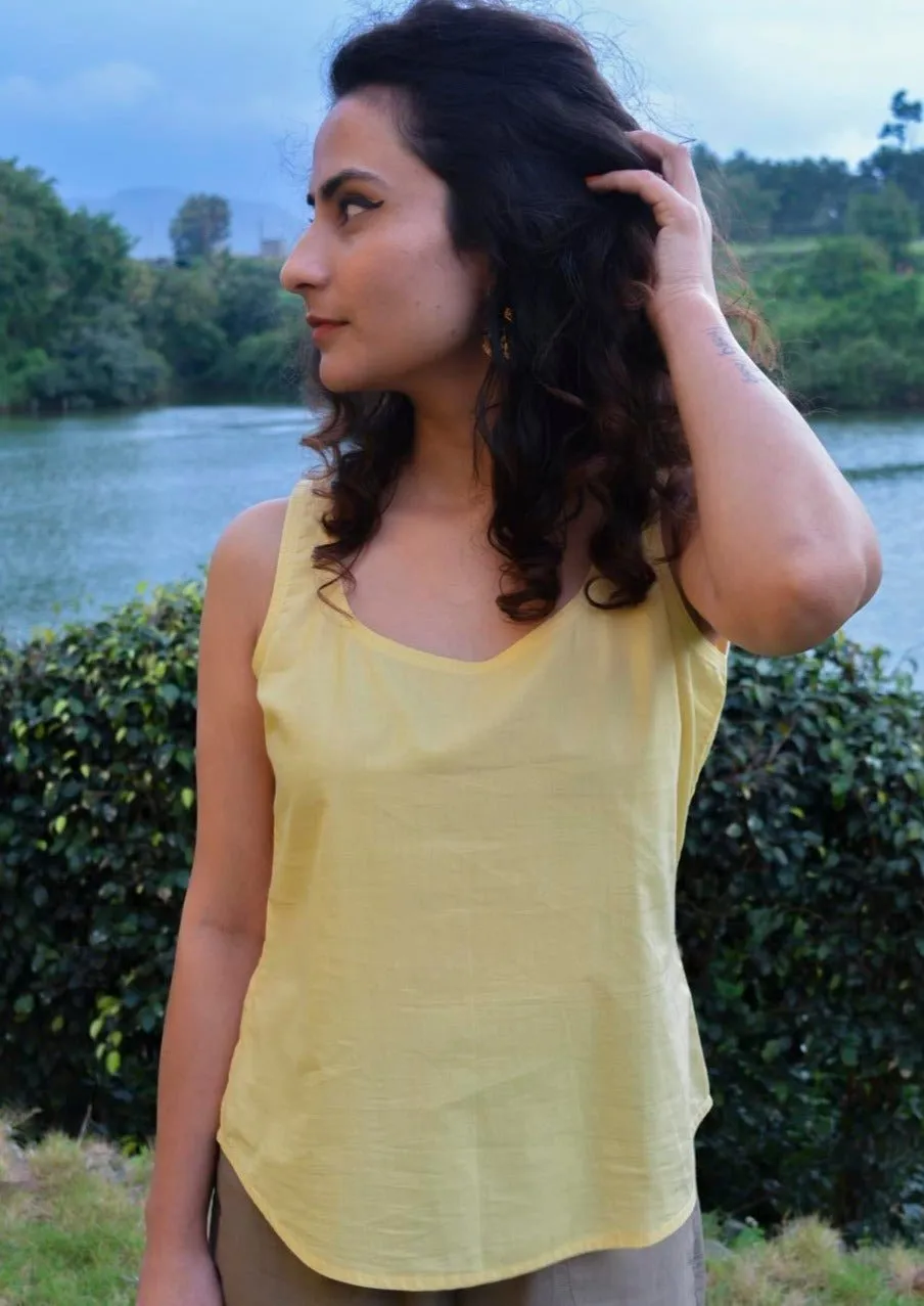 Naples - Organic Cotton Yellow Tank Top