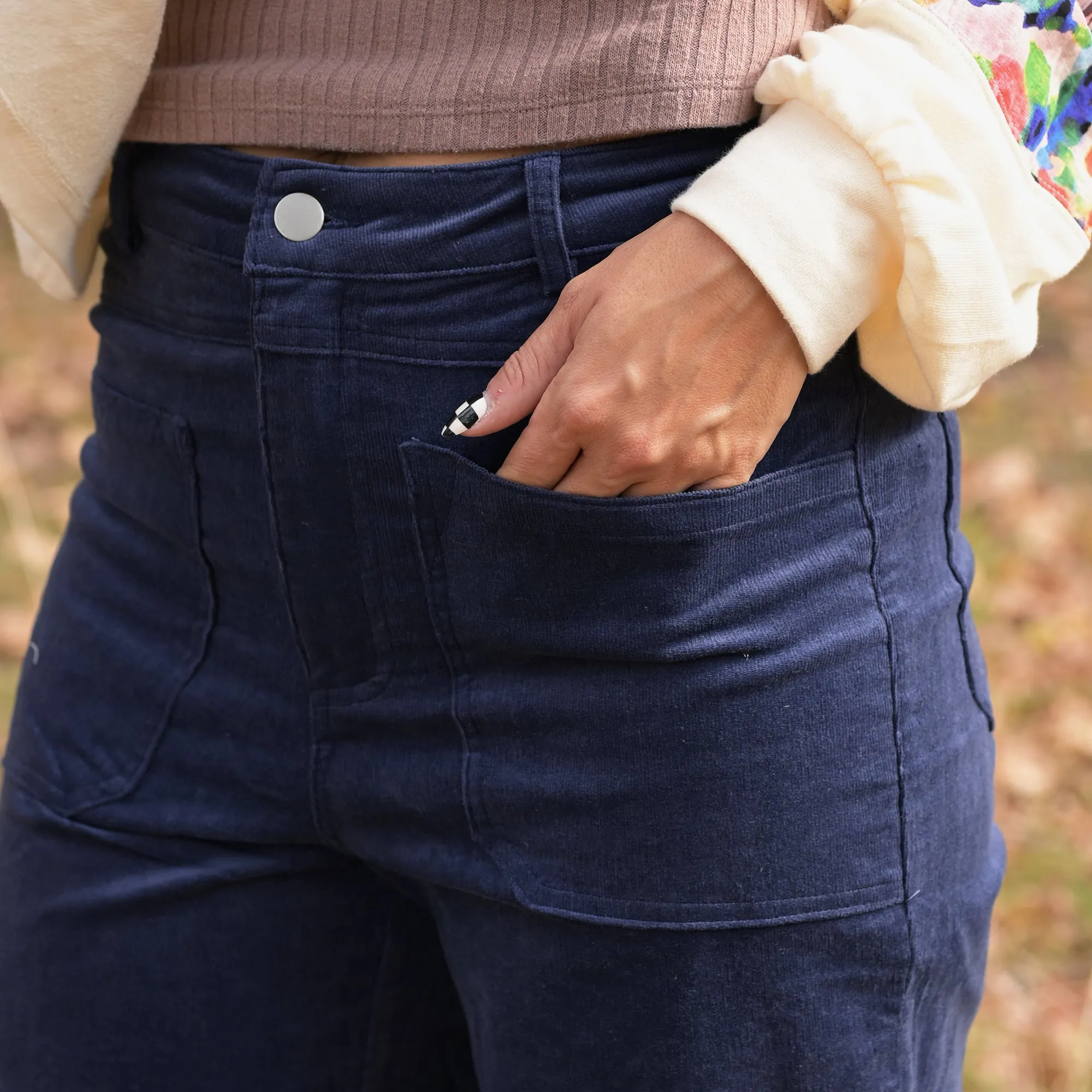 Navy Corduroy Pants