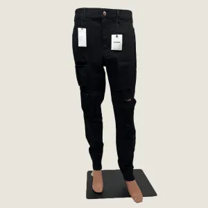 New Look Distressed Black Jeans 16