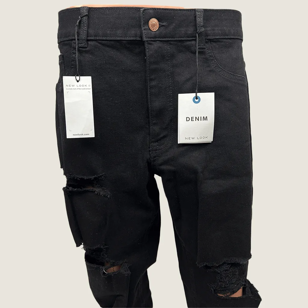 New Look Distressed Black Jeans 16