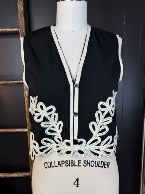 New Sleeveless Embroidered V-Neck Vest Top