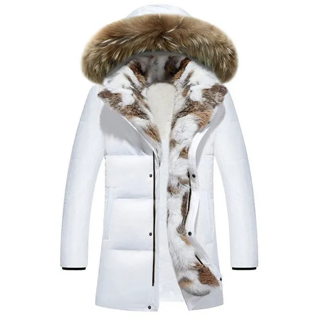 New Women Winter Oversize Down Jacket Lady's Long Hooded Fur Coat Plus Size Thick Hood Down Coats Warm Jackets Green Black White