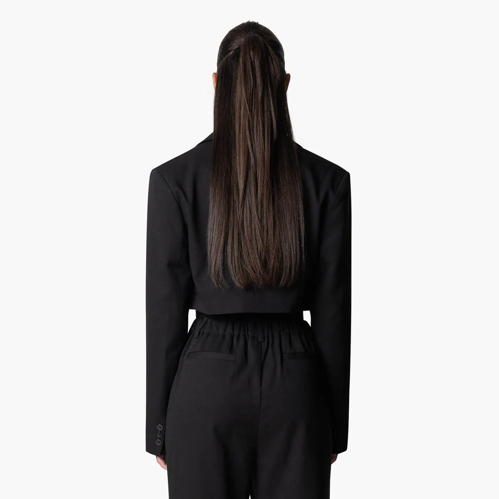 NINA CROPPED BLAZER | BLACK
