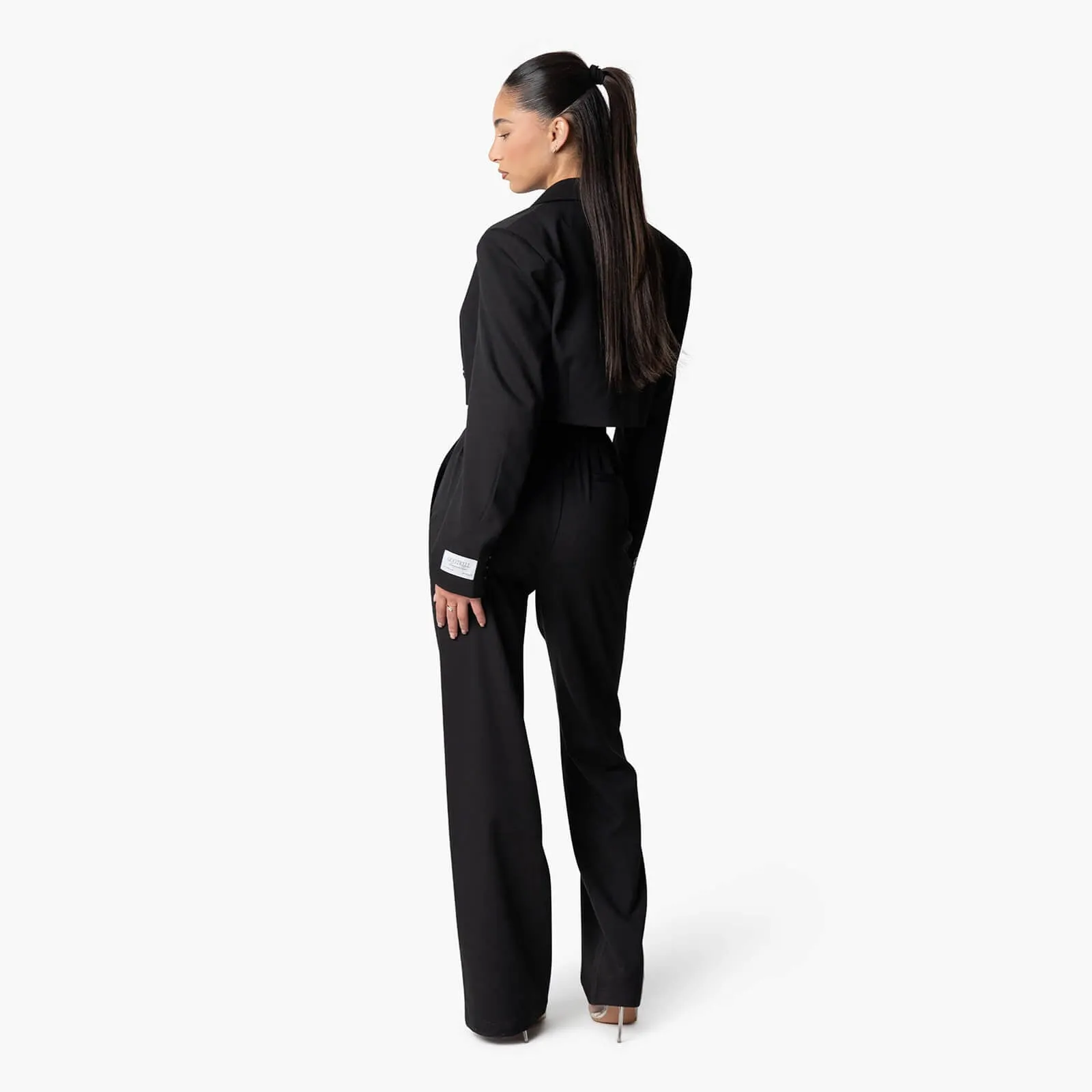 NINA CROPPED BLAZER | BLACK