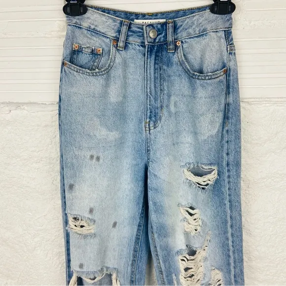 NWOT PACSON distressed 90S boyfriend cotton high rise jeans size 23 24 26