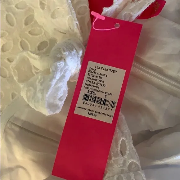 NWT Lilly Pulitzer “Willa Midi Dress” White Halter 6