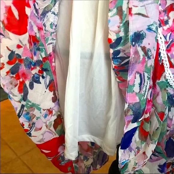 NWT Rachel Roy Floral Halter Pink Multi Colored Cold Shoulder Dress Size…