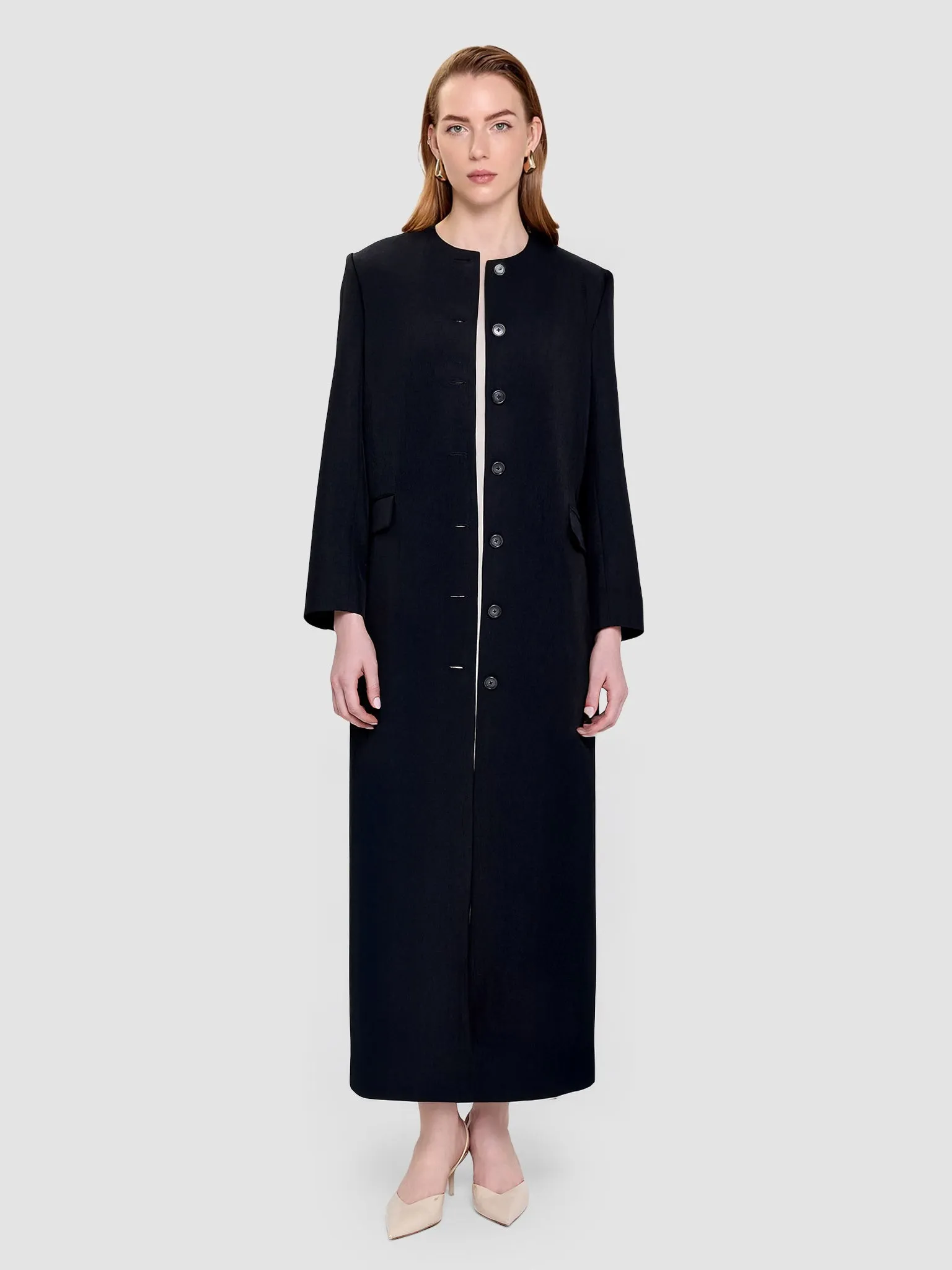 Ohood Long Jacket - Black