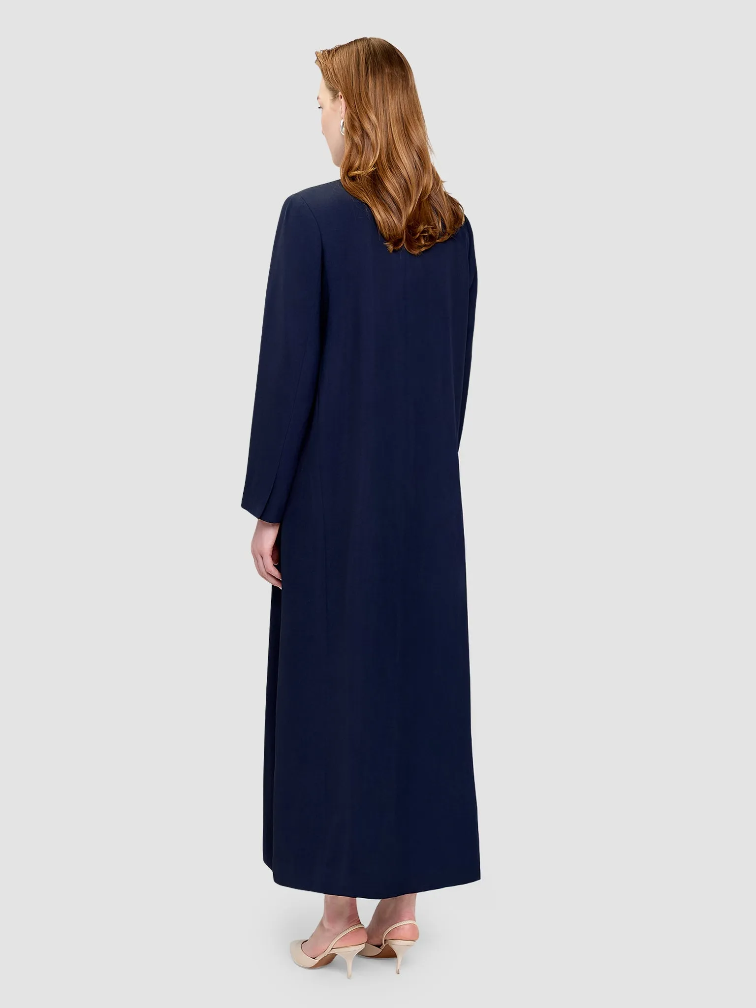 Ohood Long Jacket - Dark Blue