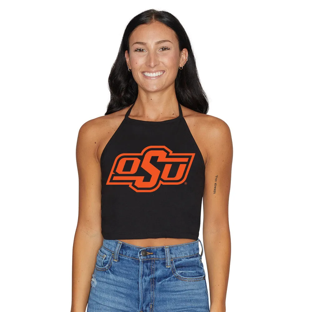 Oklahoma State Cowboys Black Halter Top