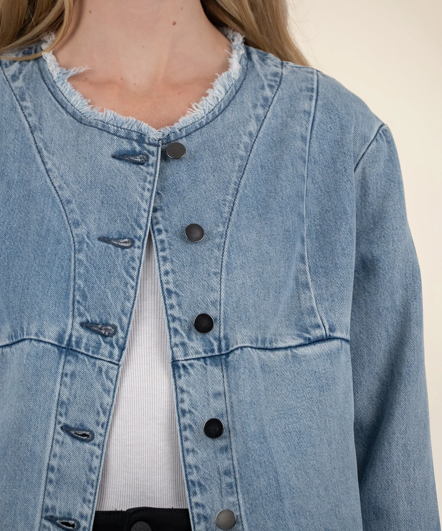 Olea Frayed Hem Jacket