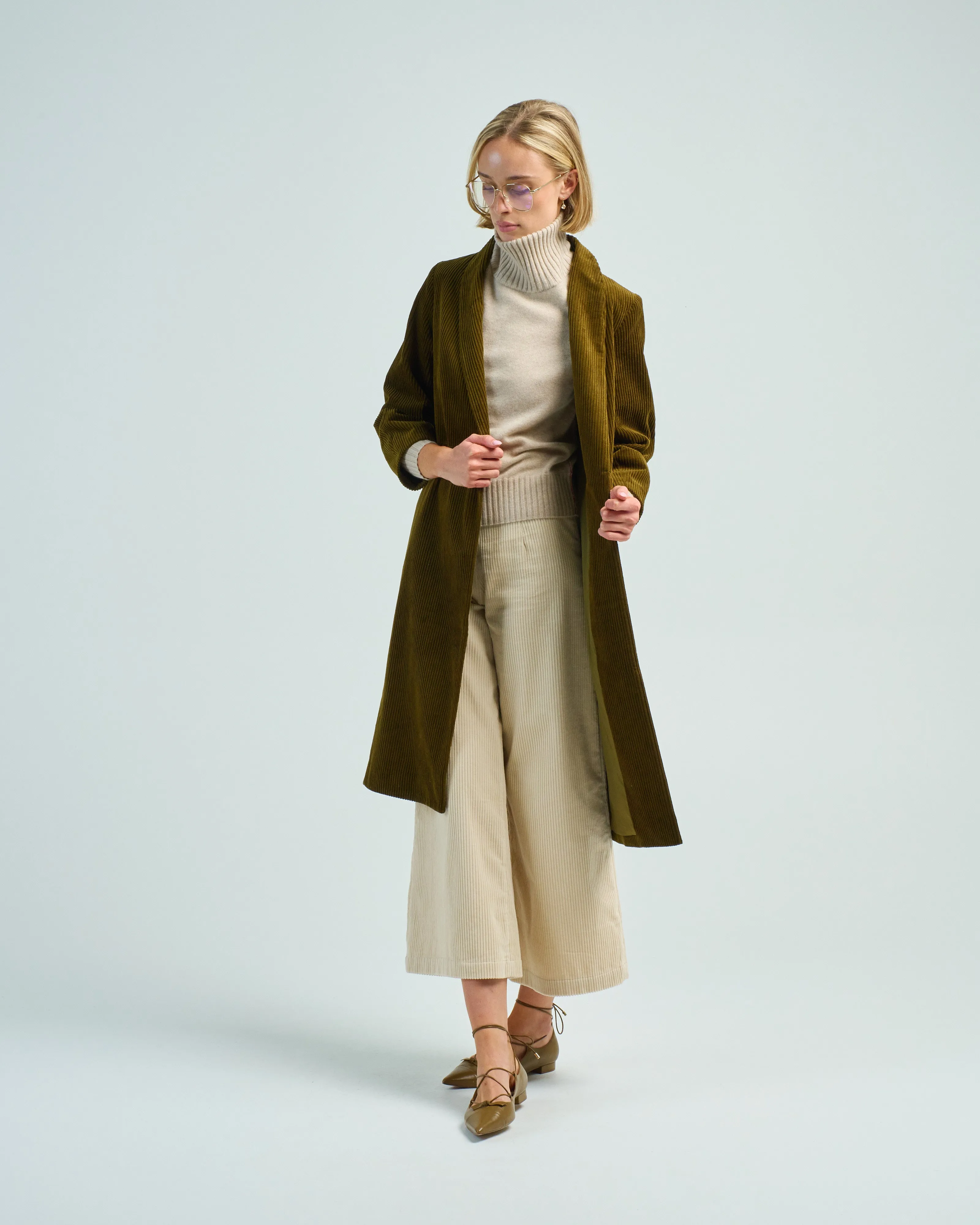 open fall coat corduroy