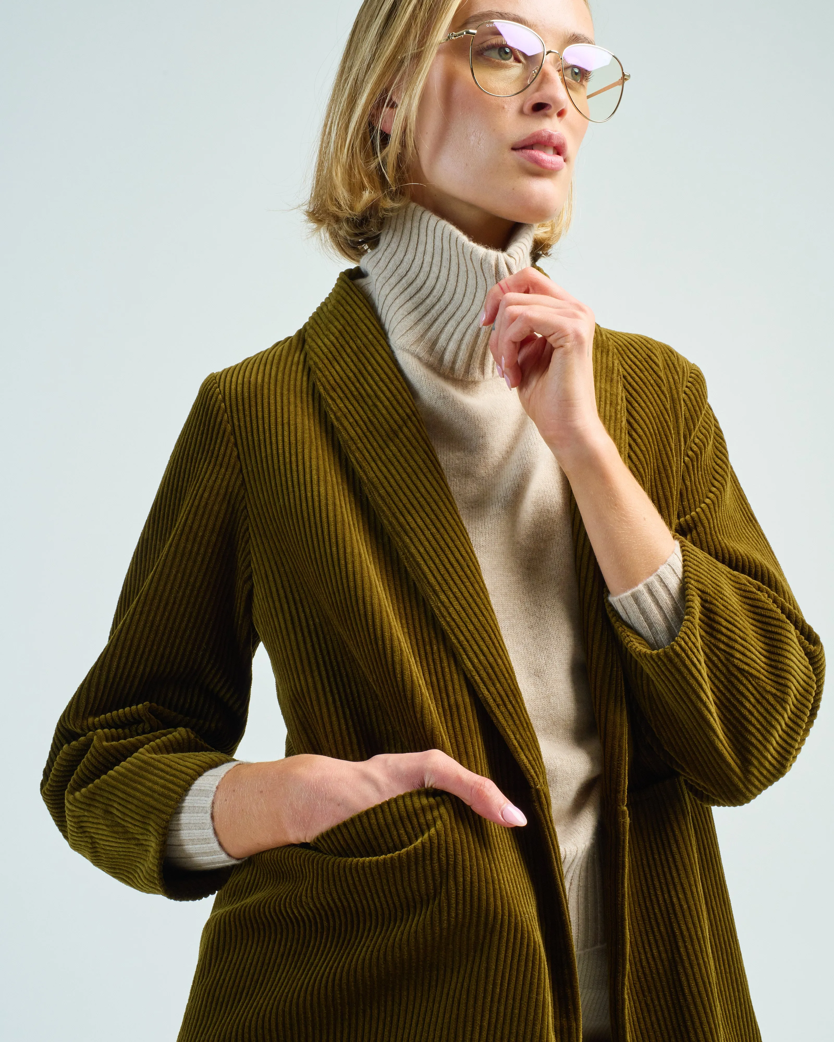 open fall coat corduroy