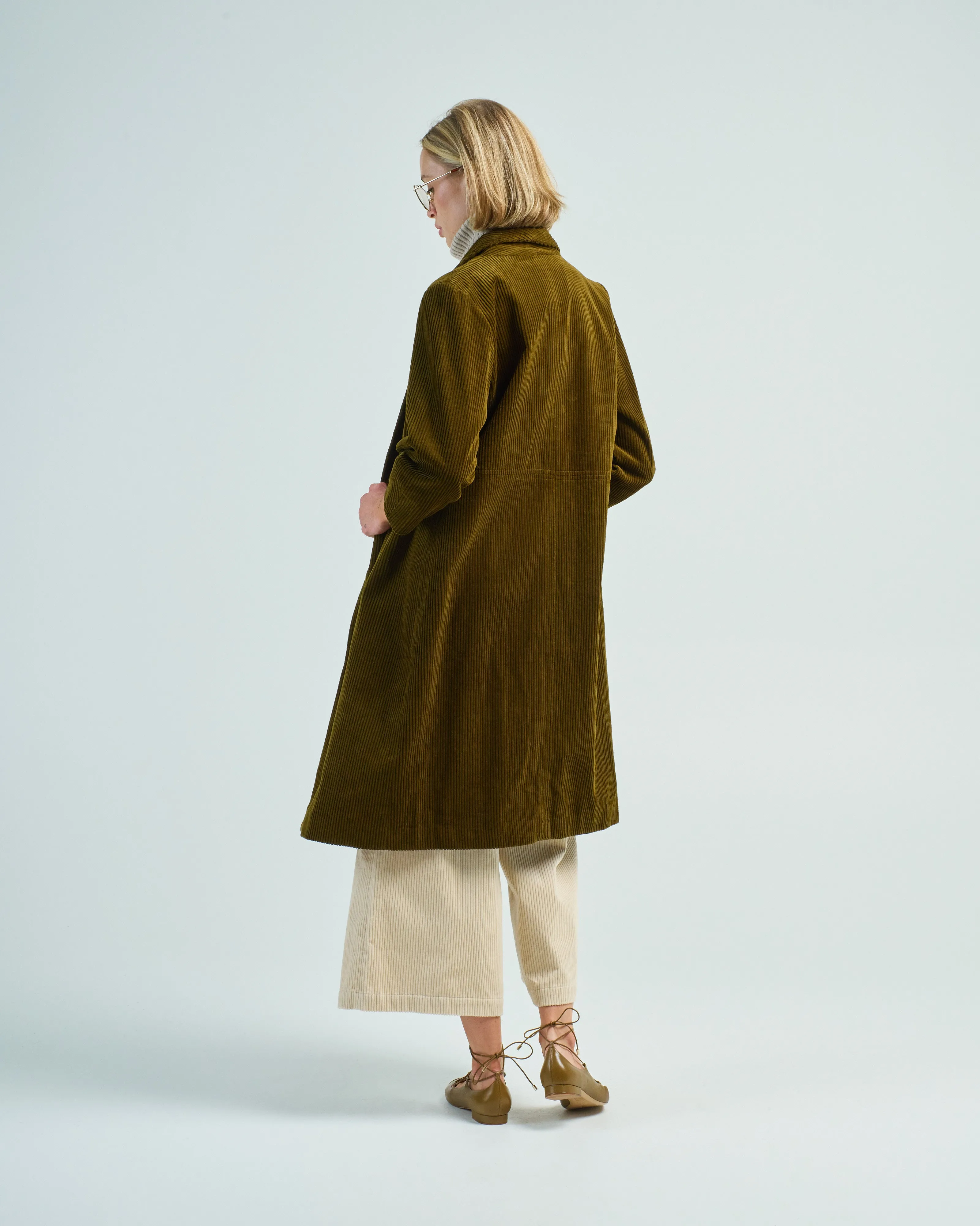 open fall coat corduroy