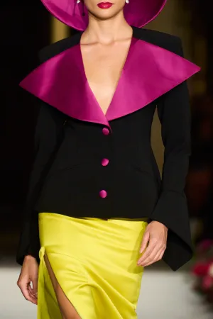 Oversized Satin Lapel Blazer