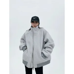 Oversized Zip-Up Coat