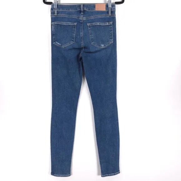 PAIGE HOXTON ULTRA SKINNY Jeans Distressed Rayon Cotton Blend USA MADE Size 27