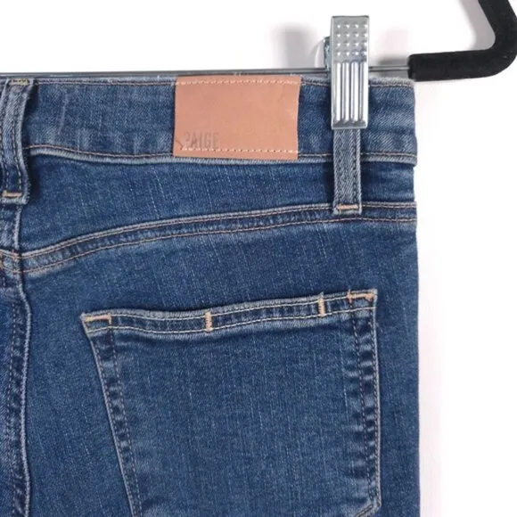 PAIGE HOXTON ULTRA SKINNY Jeans Distressed Rayon Cotton Blend USA MADE Size 27