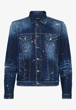 Paint Splattered Denim Jacket