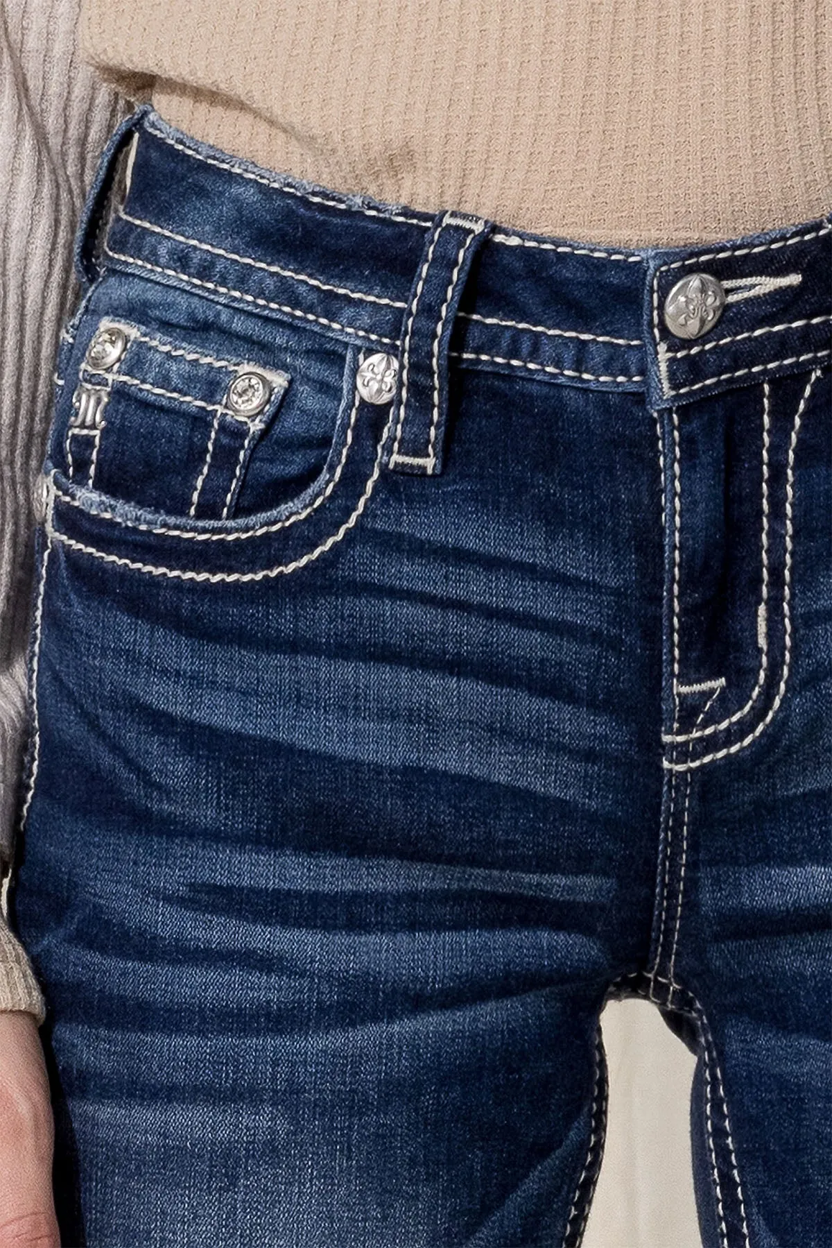 Paisley Block Bootcut Jeans