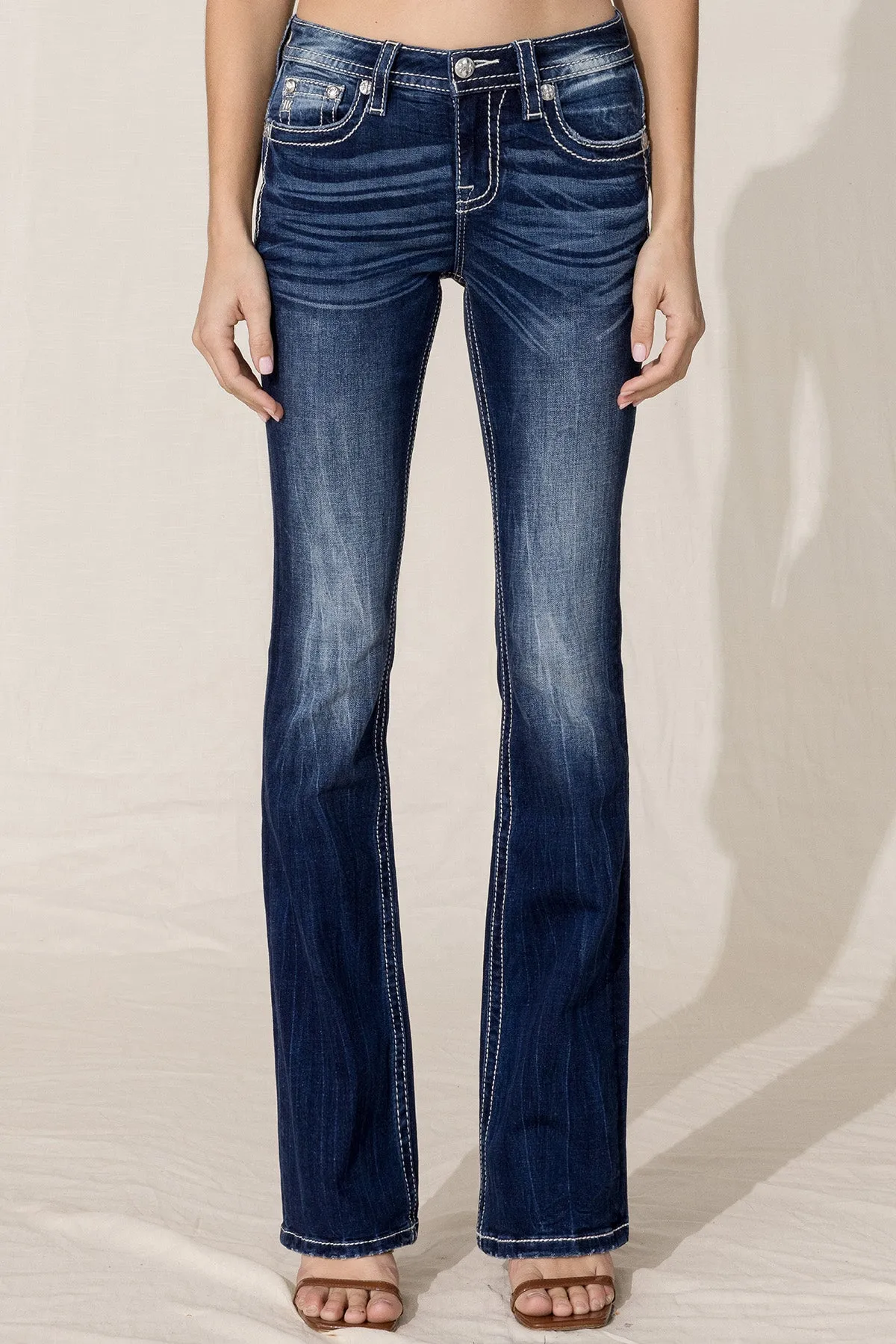 Paisley Border Bootcut Jeans