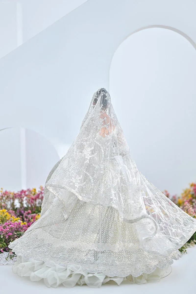 Pakistani Bridal Lehenga Gown and Dupatta