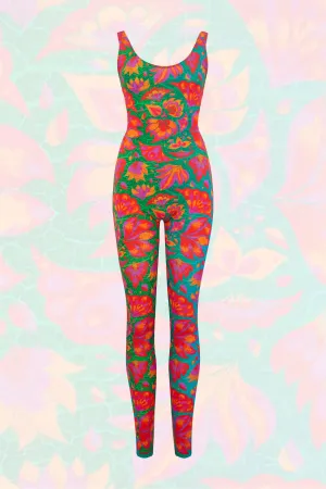 Party Lycra Catsuit in Tropical Vendala Print