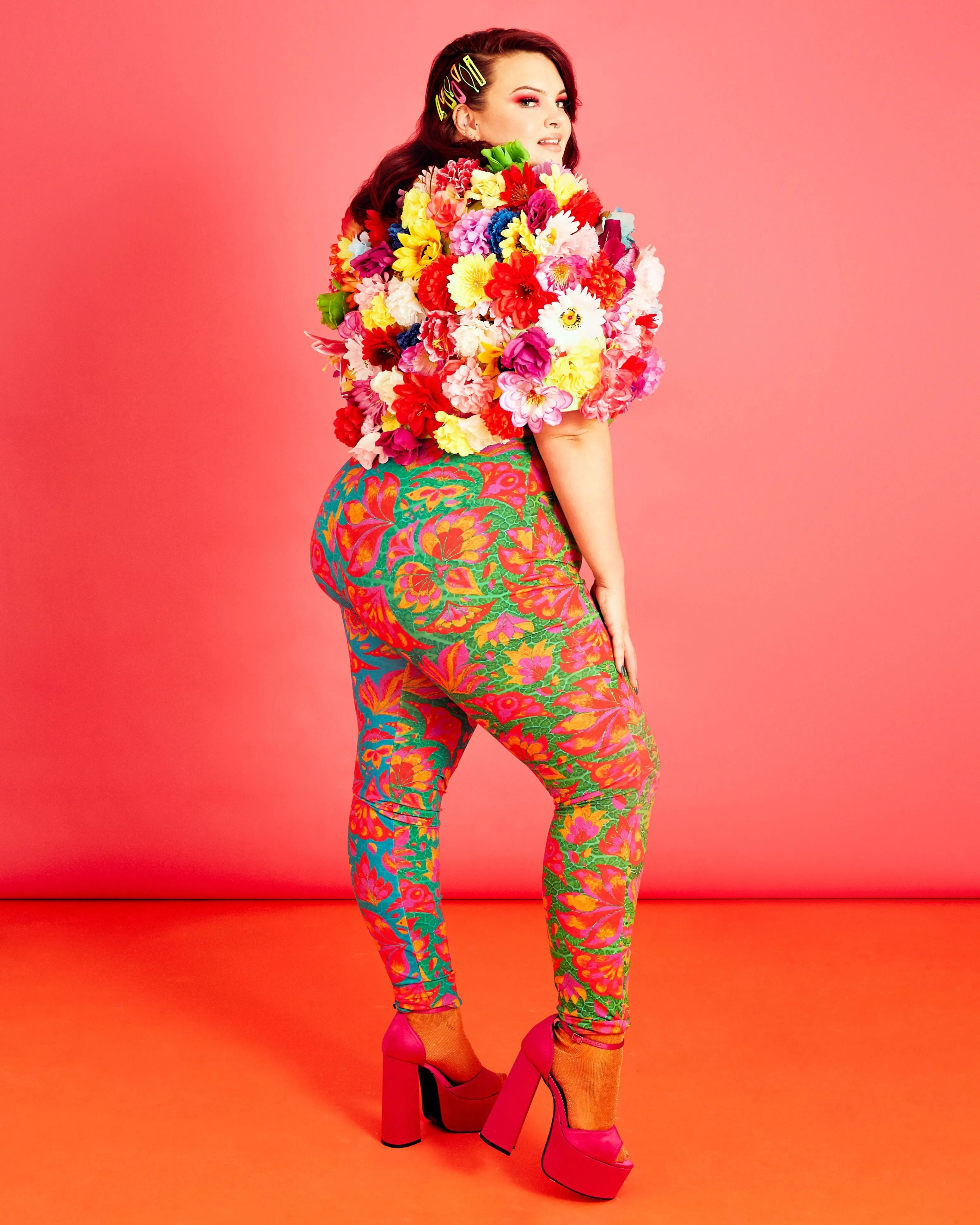 Party Lycra Catsuit in Tropical Vendala Print