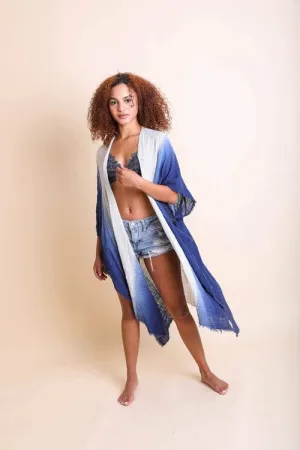 Pastel Ombre Cotton Cover-up Kimono