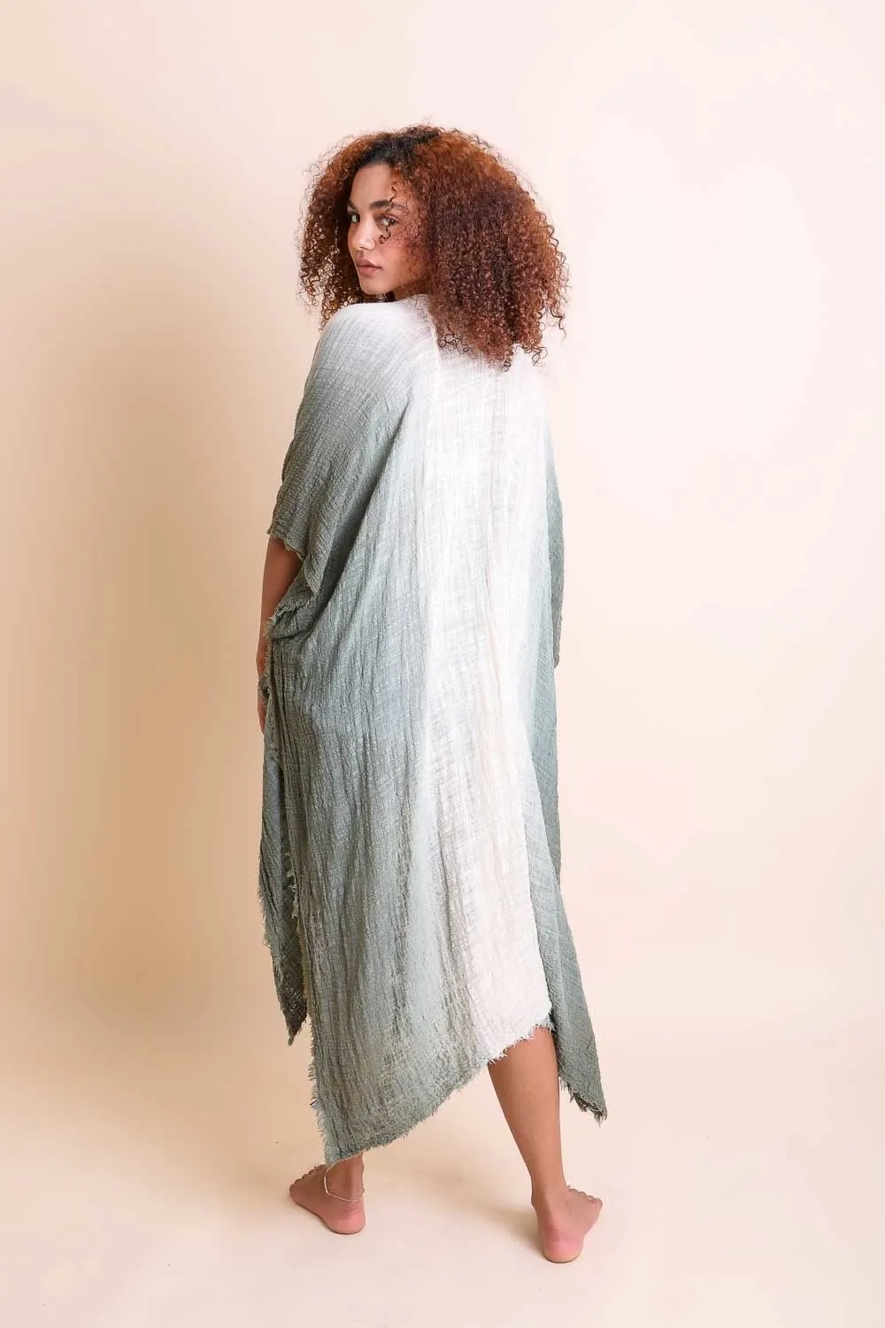 Pastel Ombre Cotton Cover-up Kimono